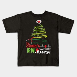 Santa's Favorite RN Nurse.. RN Nurse christmas gift Kids T-Shirt